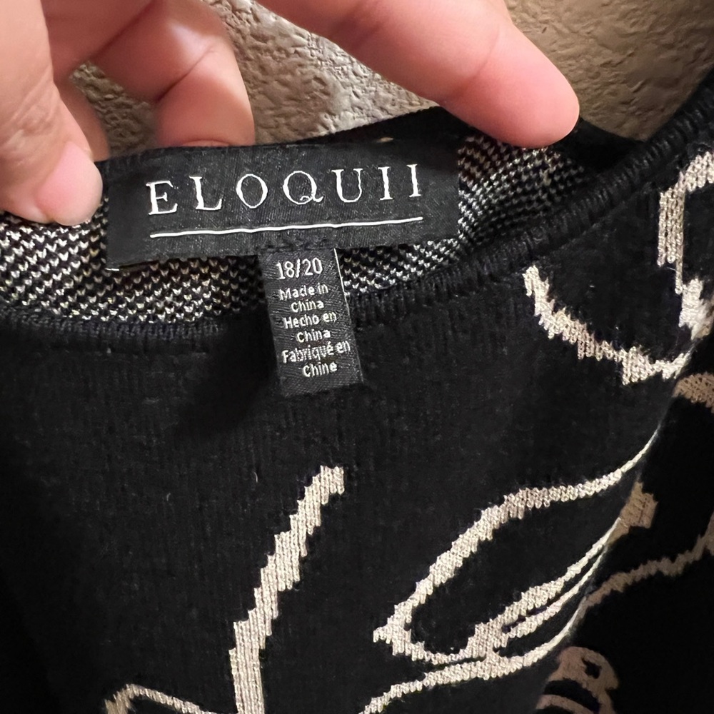 NWT Eloquii Intarsia Column Maxi Dress - Picture 3 of 3